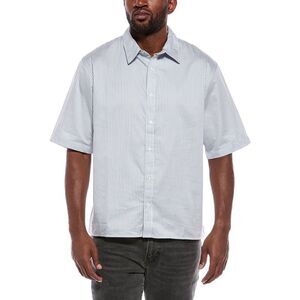 Atm Anthony Thomas Melillo Mens  Striped Poplin Shirt, Blue